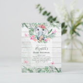 Uitnodigingen voor een babyshower voor schattige b (Staand voorkant)