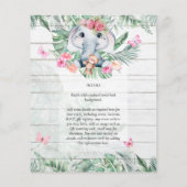 Uitnodigingen voor een babyshower voor schattige b (Achterkant)