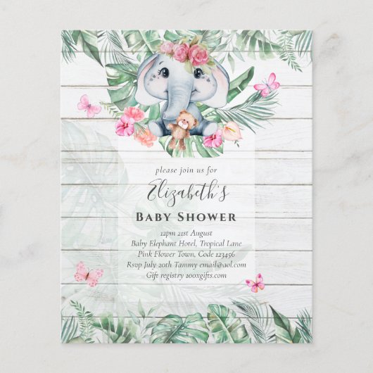 Uitnodigingen voor een babyshower voor schattige b (Voorkant)