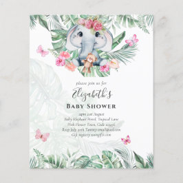 Uitnodigingen voor een babyshower voor schattige b flyer