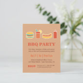 Uitnodigingen voor een BBQ Housewarmingfeest in de (Staand voorkant)