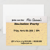 Uitnodigingen voor een bierfeest voor vrijgezellen (Voorkant / Achterkant)