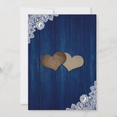 Uitnodigingen voor een bijtende marineblauw en zon (Achterkant)