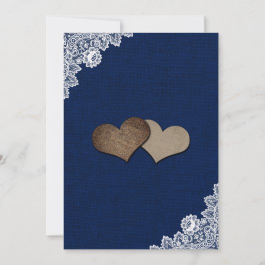 Uitnodigingen voor een bijtende marineblauw en zon (Achterkant)