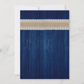 Uitnodigingen voor een bijtende marineblauw en zon (Achterkant)