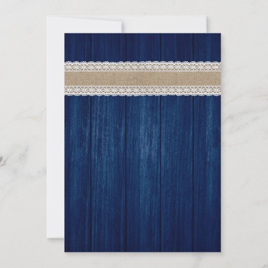 Uitnodigingen voor een bijtende marineblauw en zon (Achterkant)