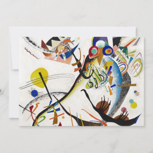 Uitnodigingen voor een blauw segment van Kandinsky (Voorkant)