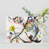 Uitnodigingen voor een blauw segment van Kandinsky (Staand voorkant)