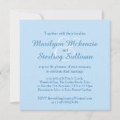 Uitnodigingen voor een blauwe bruiloft met kingfis (Achterkant)