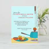 Uitnodigingen voor een Bruidsdiner of Fonduefeestj (Staand voorkant)