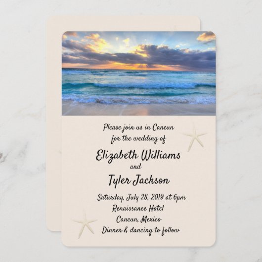 Uitnodigingen voor een bruiloft (Voorkant / Achterkant)