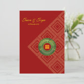 Uitnodigingen voor een bruiloft met het dubbele ge (Staand voorkant)