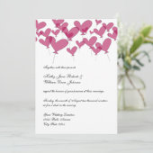 Uitnodigingen voor een bruiloft met rode ballon (Staand voorkant)