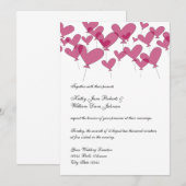 Uitnodigingen voor een bruiloft met rode ballon (Voorkant / Achterkant)