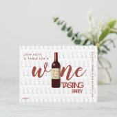 Uitnodigingen voor een chic wijnproeverijfeest Min (Staand voorkant)