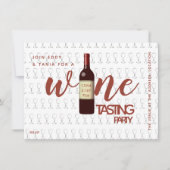 Uitnodigingen voor een chic wijnproeverijfeest Min (Voorkant)
