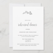 Uitnodigingen voor een diner met grijze tak-repeti (Voorkant)