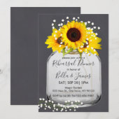 Uitnodigingen voor een diner met zonnebloem voor d (Voorkant / Achterkant)