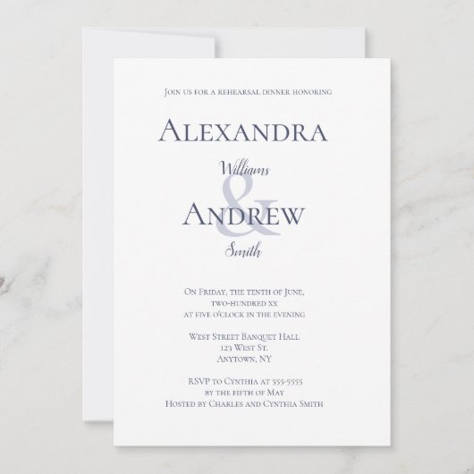 Uitnodigingen voor een diner voor een marinesurrep (Voorkant)