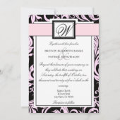 Uitnodigingen voor een donkerbruine en lichtroze b (Achterkant)