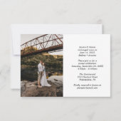 Uitnodigingen voor een Elopement-huwelijk met foto (Achterkant)