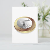 Uitnodigingen voor één euromunt (Staand voorkant)