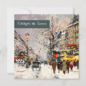 Uitnodigingen voor een fijne kerstfeestdag (Voorkant)