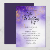 Uitnodigingen voor een gelede tyrische paarse brui (Voorkant / Achterkant)