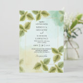 Uitnodigingen voor een gouden geometrische valbrui (Staand voorkant)