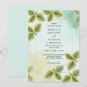 Uitnodigingen voor een gouden geometrische valbrui (Voorkant / Achterkant)