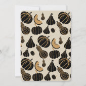 Uitnodigingen voor een Halloween pompoensnijden fe (Achterkant)