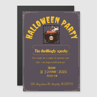 Uitnodigingen voor een Halloweenfeest met vintage 