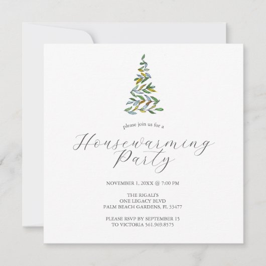 Uitnodigingen Voor Een Housewarmingfeest Minimaal (Voorkant)