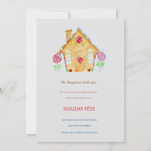 Uitnodigingen voor een Kerstfeestje in het Gemberk (Voorkant)