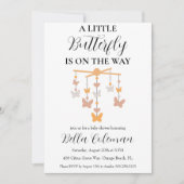 Uitnodigingen voor een kleine Butterfly Baby Showe (Voorkant)