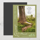 Uitnodigingen voor een landelijke trouwdag met boo (Voorkant / Achterkant)