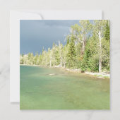 Uitnodigingen voor een landschapsfotobruiloft. Gra (Achterkant)