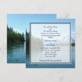 Uitnodigingen voor een landschapsfotobruiloft. Gra (Voorkant / Achterkant)