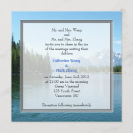 Uitnodigingen voor een landschapsfotobruiloft. Gra