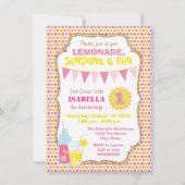 Uitnodigingen voor een limonade verjaardagsfeestje (Voorkant)