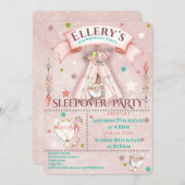 Uitnodigingen voor een logeerpartij | Verjaardag S (Voorkant / Achterkant)