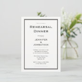 Uitnodigingen voor een maaltijd met een moderne gr (Staand voorkant)