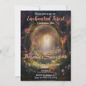 Uitnodigingen voor een magisch Sweet 16-feest in h (Voorkant)