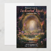 Uitnodigingen voor een magisch Sweet 16-feest in h (Voorkant / Achterkant)