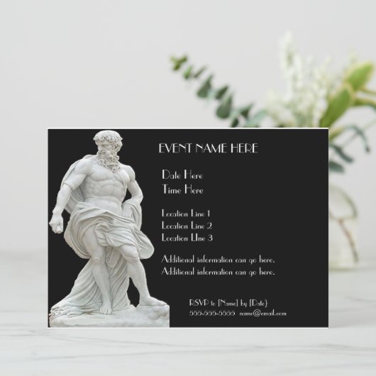 Uitnodigingen voor een mannelijk beeld (Staand voorkant)