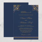 Uitnodigingen voor een marineschip en een goudmosl (Voorkant / Achterkant)