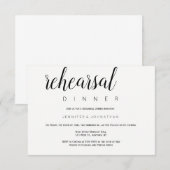 Uitnodigingen voor een modern etentje voor typogra (Voorkant / Achterkant)