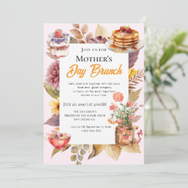 Uitnodigingen voor een moederdagbrunch met wilde b