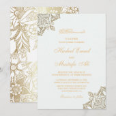 Uitnodigingen voor een moslimbruiloft (Voorkant / Achterkant)