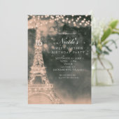 Uitnodigingen voor een nacht in Parijs Eiffeltoren (Staand voorkant)